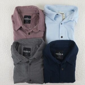 Youngla Los Angeles Short Sleeve Button Up Shirts Mens XL Bundle Lot of 4